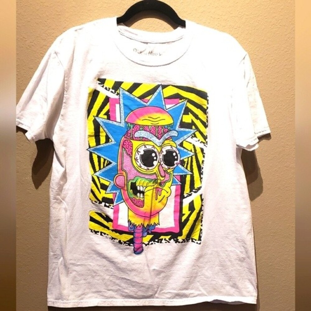 Adult Swim Rick and Morty Neon Tshirt Size Large